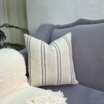 2 lines throw pillow cover squre 
