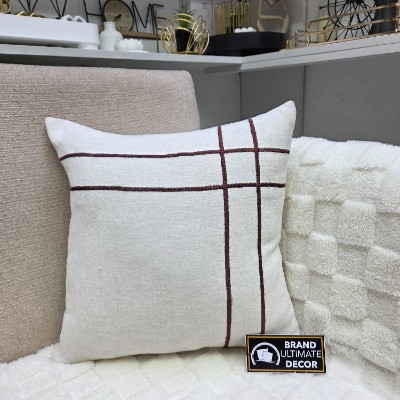 Art lines pillow cover Brown 