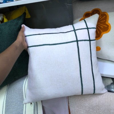 Art lines pillow cover green 