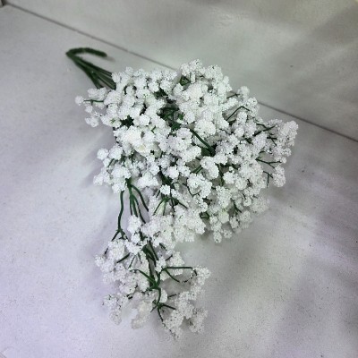 Artificial flower green and white import 