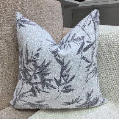 Bamboo grey pillow cover 