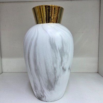 Big Ceramic vase grey gold shiks 