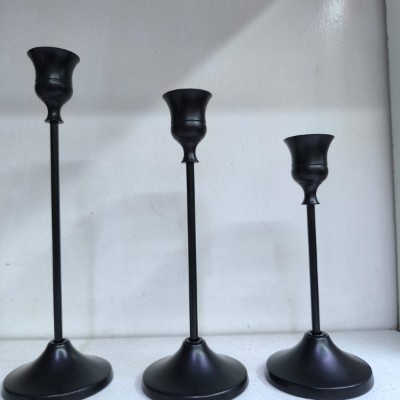 Black candle holder