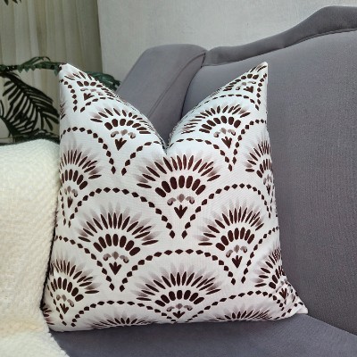 Brown  bloom 50*50 pillow cover 