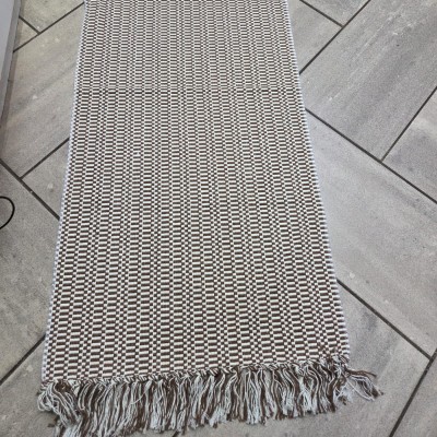 Brown  woven floor mat long