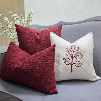 Burgurndy  pillow cover 30*50cm 