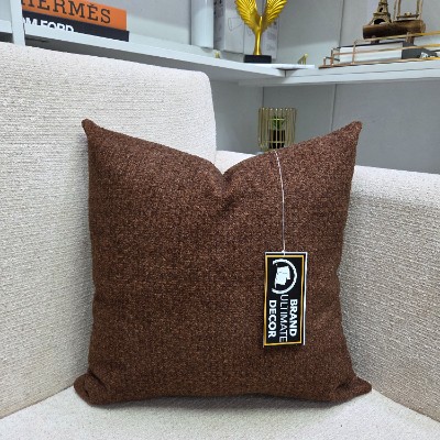 Bush plain brown pillow cover 
