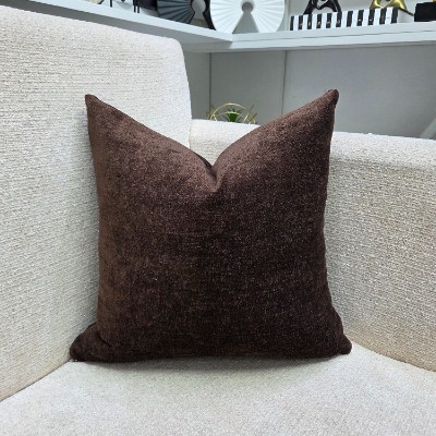 Coffee brown pillow cover 
