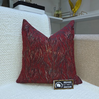 E_burgundy throw pillow cover