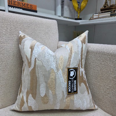 E_Satin beige  throw pillow cover