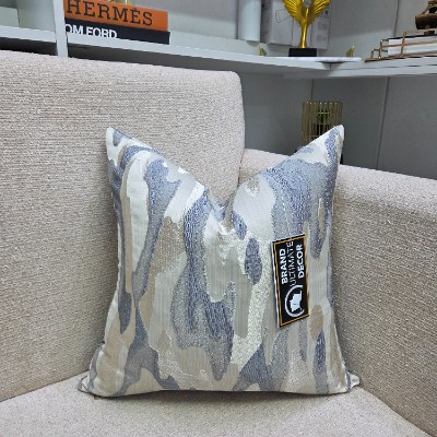 E_Satin grey throw pillow cover