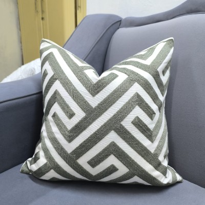 Embroidery  white& grey