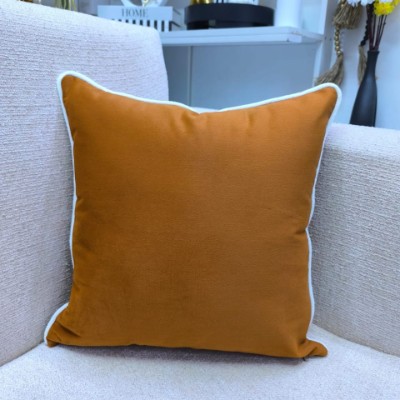 faux bunt orange with piping design
