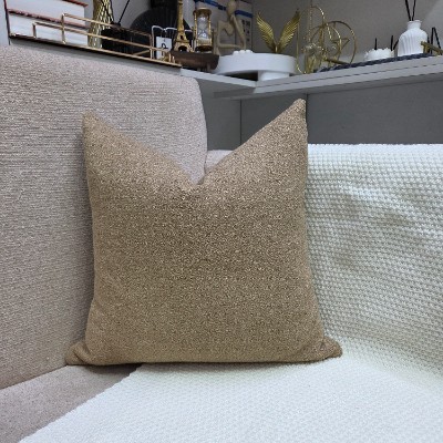 Faux cokita beige pillow cover