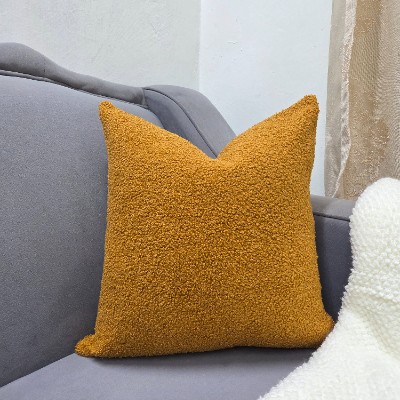 Faux golden mustard pillow cover 50*50cm0