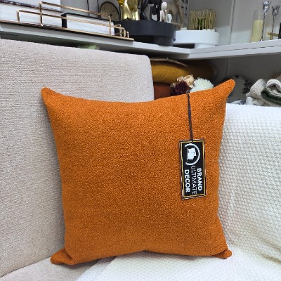 Faux orange pillow cover 