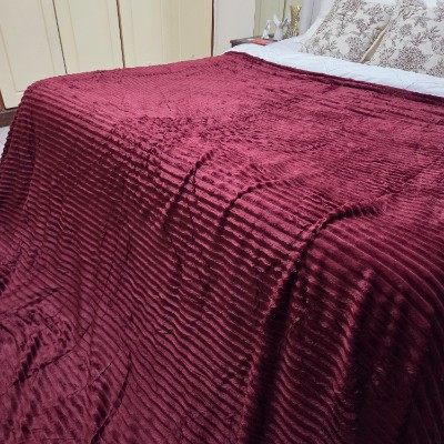 Fleece maroon  blanket  