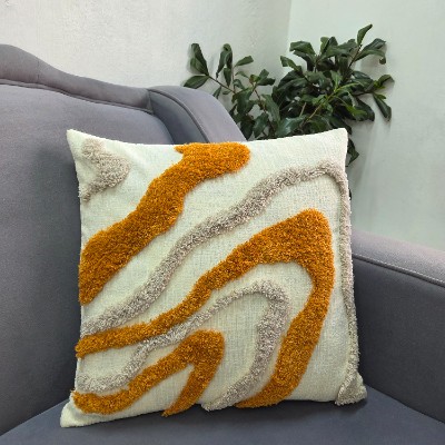Fluid lane orange pillow covet 