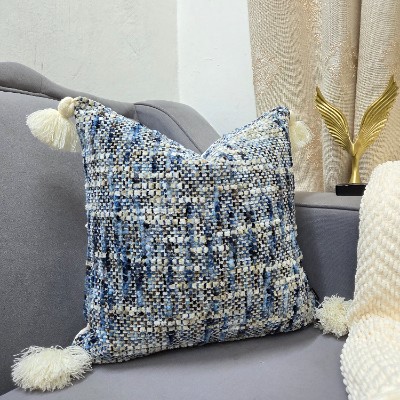 Forest mist blue pillow cover 