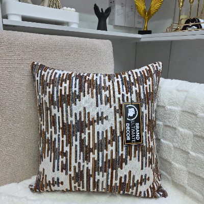 G_ Heavy  Jacquard burt orange pillow cover 