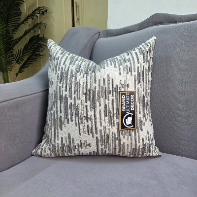 G_ Heavy Jacquard Grey pillow cover