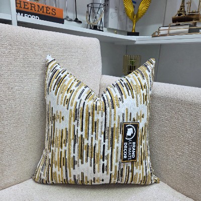 G_ Heavy Jacquard mustard  pillow cover