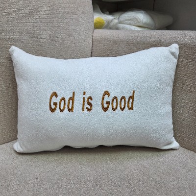 God is good gold pillow cover 