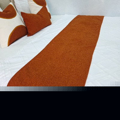 Heavy faux burnt orange runner 