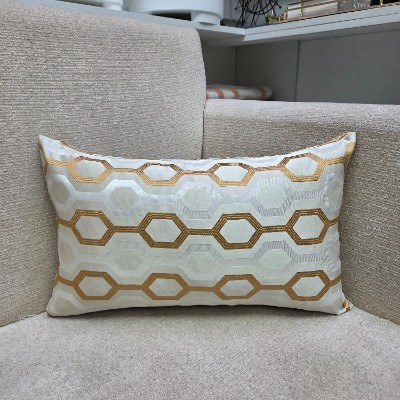 Honeycomb throw pillow cover  rectangle 