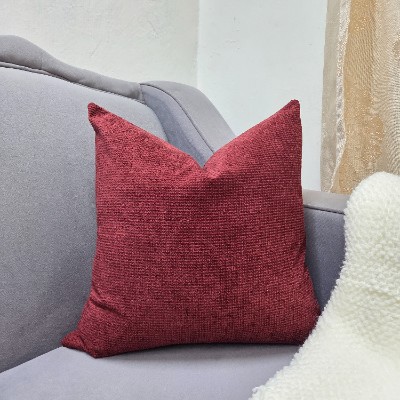 Maroon velvet pillow cover 45*45cm