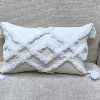 off white woven rectangle cover 