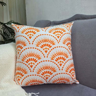 Orange bloom 50*50 pillow cover 