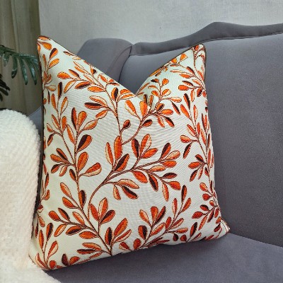 Orange floral 45*45cm throw  pillow cover 