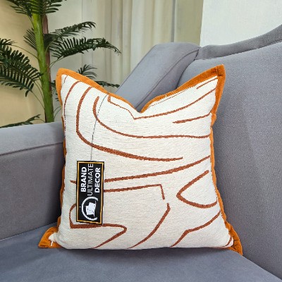 Orange spiral 45*45 pillow cover 