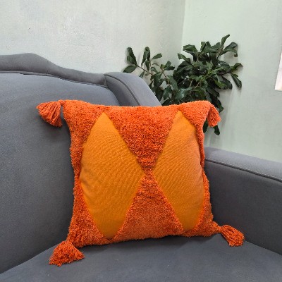 Plain orange woven cover 