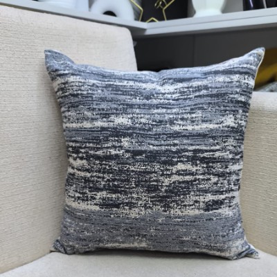 Silver waves throw pillow cover
