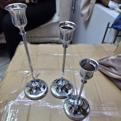 Siver candle holders 
