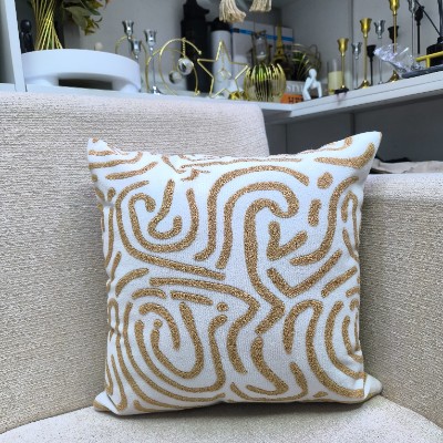 Spiral brown throw pillow cover  50*50cm 