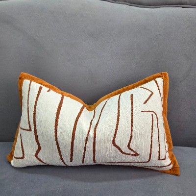Spiral orange 30*50cm pillow cover 