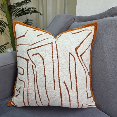 Spiral orange 50*50cm pillow cover 