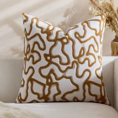 Spiral rust throw pillow cover 