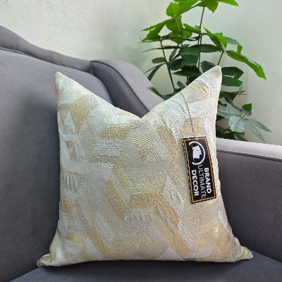 Ta jacquard beige pillow cover 