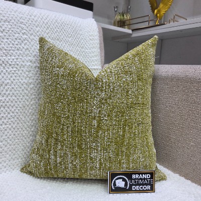 Ta_green with a touch of white pillow cover