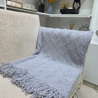 Throw blanket grey  L 2500