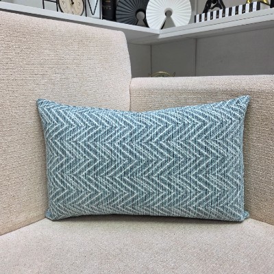 Torquise blue wave pillow cover  rectangle 