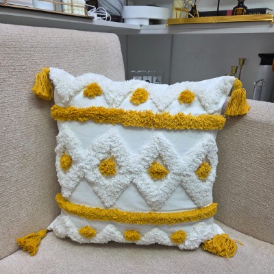 white mustard yellow woven