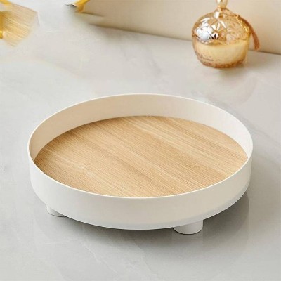 White round decor tray 