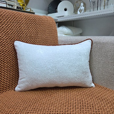 White wave  rectangle  with burnt piping 