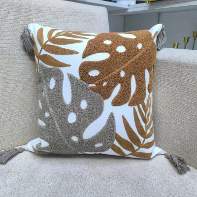 Woven brown leaves cover