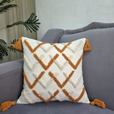 Woven vshape pillow cover 